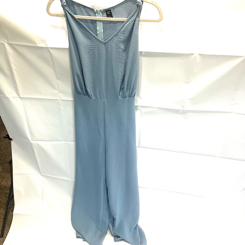 SHEIN Blue Wide Leg Jumpsuit